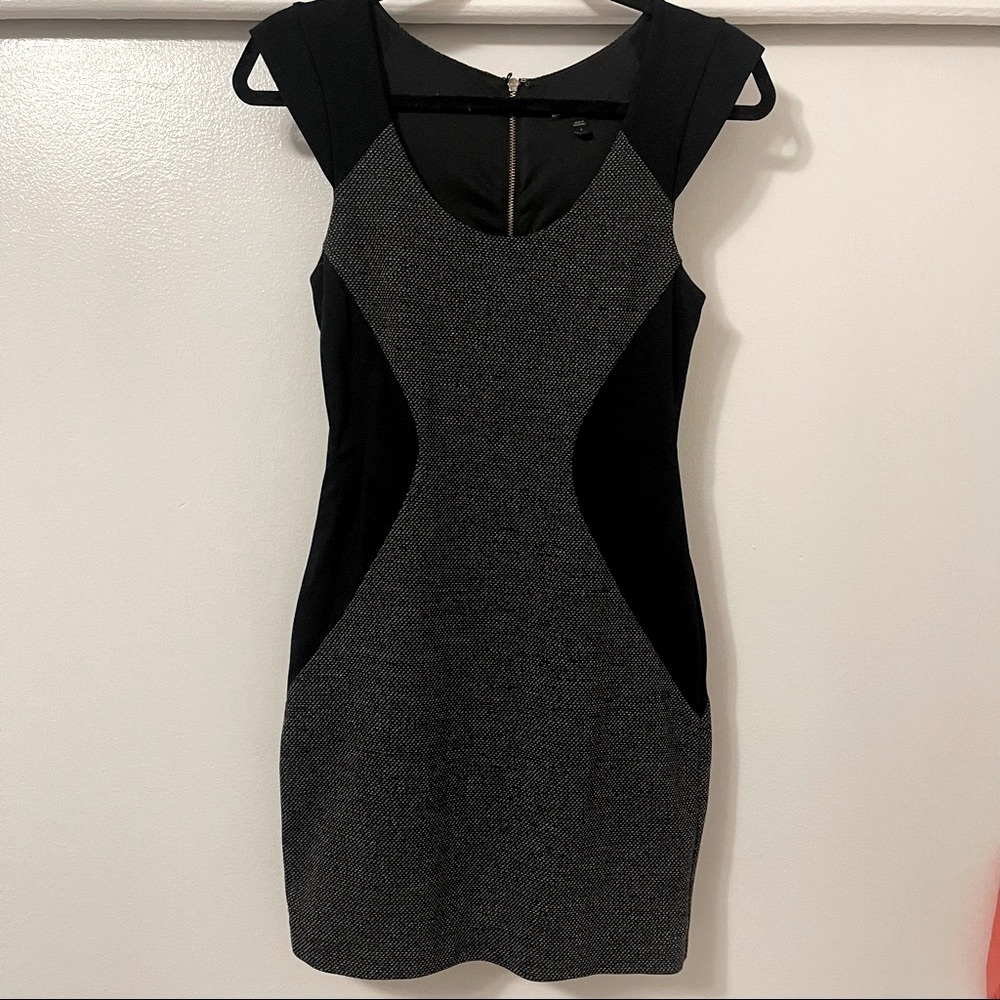 Express Black & Grey Bodycon Dress